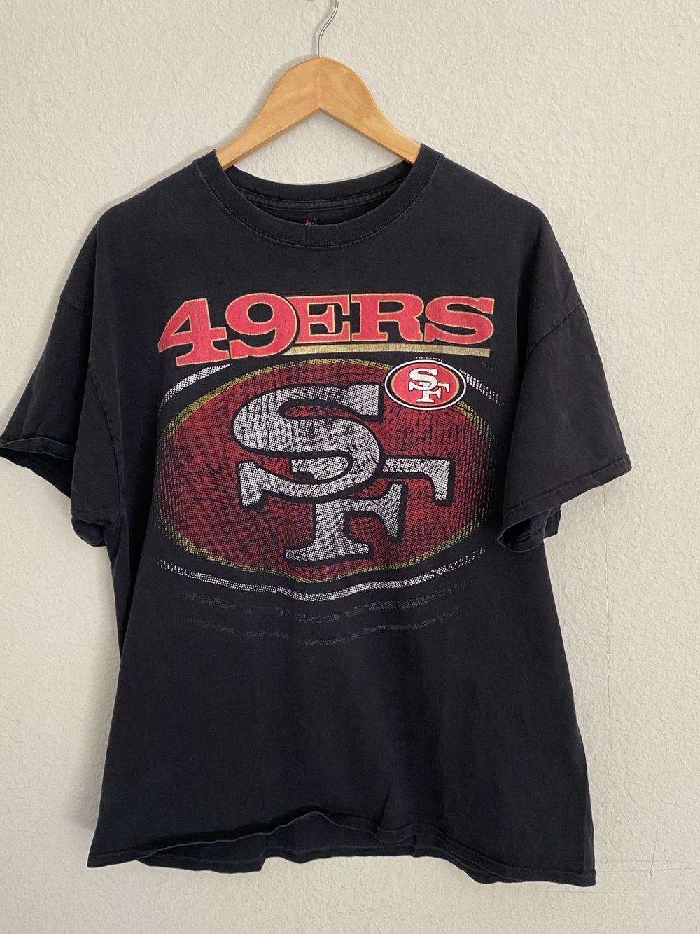 Vintage San Francisco 49ers Black Graphic Tee Size XL